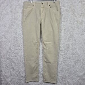 Closed Unity Slim Straight Corduroy Pants Beige‎ Mens 34x32 Classic Neutral